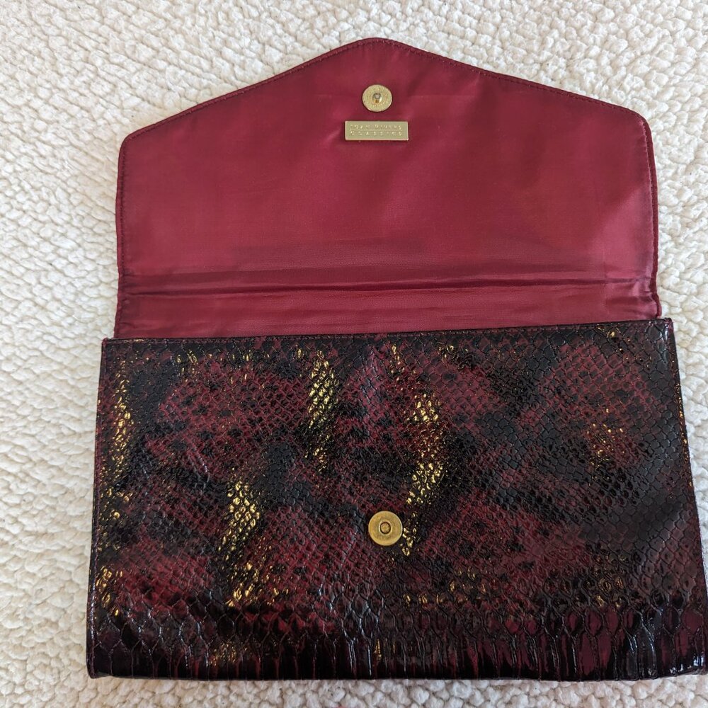 Joan Rivers Faux Snakeskin Clutch Classic Collection Used